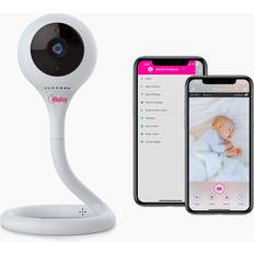 ibaby Smart WiFi Monitor M2C, 2.4GHz, 1080P Camera, Infrared Night Vision, Flexible Base, Two Way Talk, Split Screen, Remote Smartphone App for Android and iOS