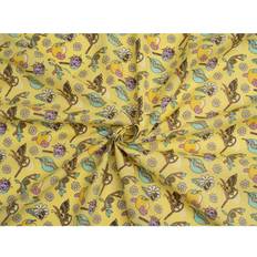Cotton Fabrics Minerva Yellow Printed Polycotton Fabrics