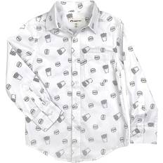 Girls - White Shirts Appaman Standard Print Shirt, Burgers & Fries Prints, 14Y Maisonette