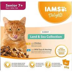 IAMS Cats - Wet Food Pets IAMS senior delight land&sea gravy food pouches