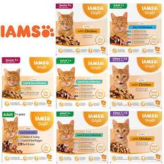 IAMS Cats - Wet Food Pets IAMS cat food delights multipacks land sea collections meat fish