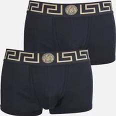 Versace Men's Underwear Versace Men's 2-Pack Greca Border Boxer Trunks, Black 32/33/32