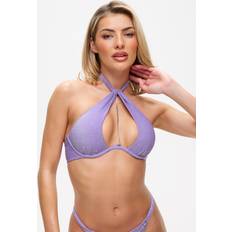 Purple Bikini Tops Ann Summers Sardinia Underwired Bikini Top, 10, Lilac