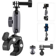 Telesin Camera Bike Mount Motorcycle Handlebar Clamp Holder for GoPro Insta360 Accessories, Go