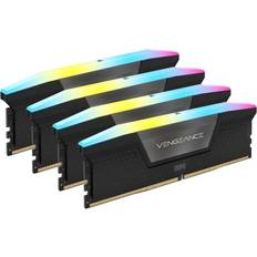 128 GB RAM Memory Corsair VENGEANCE RGB 128GB 4x32GB DDR5 DRAM 5600MT/s CL40 Memory Kit Black