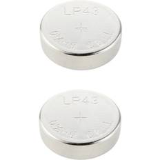Button cell LR43 1.5 V 2 pcs 100 mAh Alkali-manganese AG12