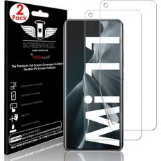 Screen Protectors TechGear [2 Pack Screen Protector fits Xiaomi Mi 11 5G [Screen Angel Edition] [Case Friendly] [Bubble Free] [FULL Screen