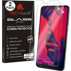 Screen Protectors TechGear [2 Pack] GLASS Edition for Huawei P20 Pro Genuine Tempered Glass Screen Protector s Compatible with Huawei P20 Pro