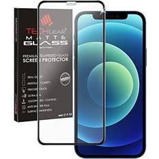 Apple iPhone 12 mini Screen Protectors TechGear Anti Glare Screen Protector for iPhone 12 Mini MATTE 3D GLASS Edition Genuine Tempered Glass Full Screen Protector Guard Cover Compatible