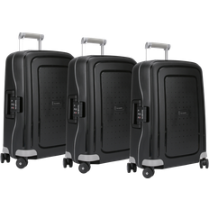 Polycarbonaat Koffersets Samsonite S'Cure Spinner 55cm Black Triple Kofferset