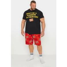 3XL Sleepwear BadRhino Mens Big & Tall Red Only Fools And Horses Pyjama Set Big & Tall Black