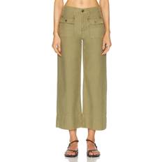 Donna - Verde Jeans Frame 70s Patch Pocket Crop - Sage