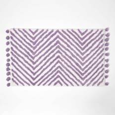 Violet Tapis de Bain Antidérapants Homescapes Cotton Bath