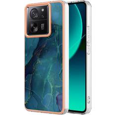 GANGXUN Green Compatible With Xiaomi 13T/13T PRO 5G Shockproof Silicone Marble Bumper TPU