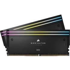 RAM Memory Corsair DOMINATOR TITANIUM RGB 32GB 2x16GB DDR5 DRAM 6400MT/s CL32 Intel XMP Memory Kit Black