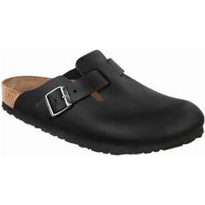 Birkenstock Sort Træsko Birkenstock Boston Oiled Nubuck Clogs Regular Footbed Black