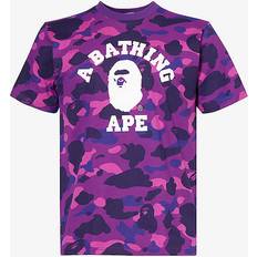A Bathing Ape Bathing Ape Mens Purple Camo Cotton-jersey T-shirt