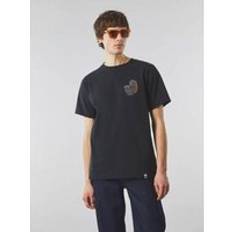 Pretty Green Mens Black Ashbrook Paisley Embriodered T-Shirt