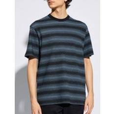 Norse Projects T-shirts Norse Projects Mens Steel Blue Johannes Spaced Stripe T-Shirt