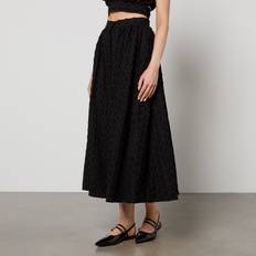 Sister Jane Sister Jane Mara Floral Jacquard Midi Skirt, Black