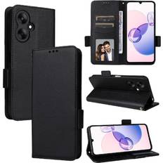 GANGXUN Black Case for Xiaomi Redmi 13c 5g Pu Leather Side Buckle Wallet Magnetic Card Slots Holder