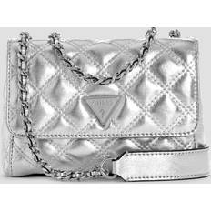 Guess Handbags Guess GUESS Giully Quilted Mini Crossbody Silver One Size