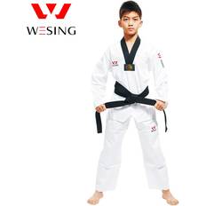 Kwon Wesing taekwondo uniform pustende taekwondo kjole menn kvinner gutt jente trening konkurranse taekwondo svart gi stor størrelse