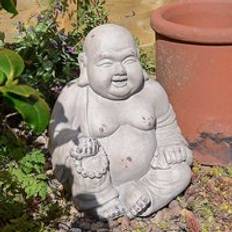 Weathered Sitting Buddhist Monk Stone