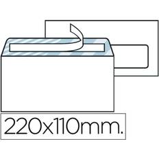 Blanco Sobres de Invitación Liderpapel Sobre n.3 blanco din americano ventana derecha 110x220mm tira de silicona system open caja de 500 unidad