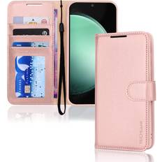 TechGear [Leather Wallet Case] Protective Cover with Cash & Card Holder, Stand and Wrist Strap For Samsung Galaxy S23 FE 5G