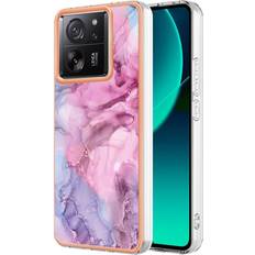 GANGXUN Pink Compatible With Xiaomi 13T/13T PRO 5G Shockproof Silicone Marble Bumper TPU