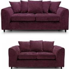 Purple Sofas Luxury Life Dylan Chenille Sofa 3 Seater