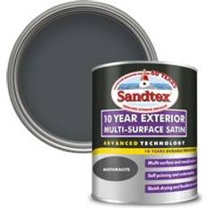 Sandtex Paint Sandtex 10 Year Multi Surface Satin Paint Grey 0.75L