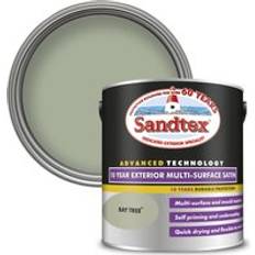 Sandtex Green Paint Sandtex 10 Year Multi Surface Satin Paint Bay 2.5L Green