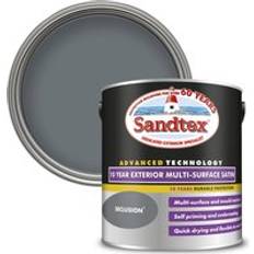 Sandtex Grey Paint Sandtex 10 Year Multi Surface Satin Paint Seclusion Grey