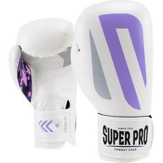 Super Pro Super Pro No Mercy Kick Boxhandschuhe Weiss Lila Gewicht oz