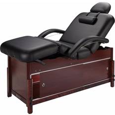 Master Massage 30' Cabrillo Stationary Table Spa Salon Beauty Bed with Cabinet, Pneumatic Tilting Backrest and Leg Rest (26' to 36'