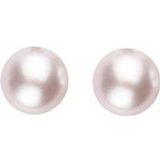 White Earrings C. W. Sellors Sterling Silver 8mm Pink Freshwater Pearl Stud Earrings