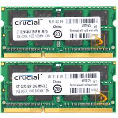 Crucial 16gb 2x8gb ddr3l-1600 sodimm 1.35v ct2kit102464bf160b reta