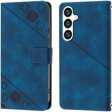 GANGXUN Blue Case For Samsung Galaxy S24 Plus 5G Wallet Flip Cover Magnetic Leather Card Holder