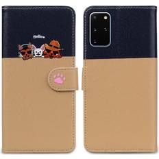 Samsung Galaxy S20+ Wallet Cases GANGXUN Brown Case for Samsung Galaxy S20 Plus Shockproof Wallet Flip Cover Simple Business Leather Case