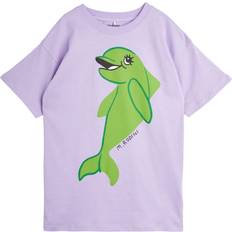 68/74 Klänningar Barnkläder Mini Rodini GOTS Dolphin T-shirtklänning Lila