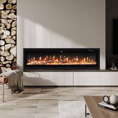 Fireplaces Living and Home 50 Inch Electric Fireplace with Remote 9 Flame Colors 900W/1800W Not Specified