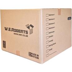 Roberts 5 Strong Extra Large Cardboard moving Boxes. Packing boxes for moving house with Printed Room List and Carry Handles