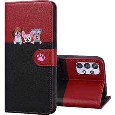Samsung Galaxy A32 Wallet Cases GANGXUN Black Case for Samsung Galaxy A32 5g Simple Business Leather Case Shockproof Wallet Flip Cover