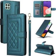 Samsung Galaxy A52 Wallet Cases GANGXUN Bottle green Flip Case for Samsung Galaxy A52 Leather Case Shockproof Wallet Flip Cover Simple Business