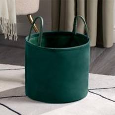 OHS Velvet Storage Forest Green Basket