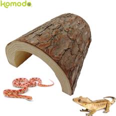 Komodo vivarium wooden hide snake lizard tunnel reptile