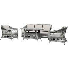 Gråa Loungeset Nordform 4 m/kuddar Loungeset
