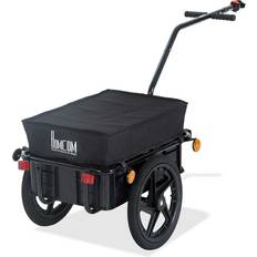 Cargo Trailer Bike Carrier with Wheels, black